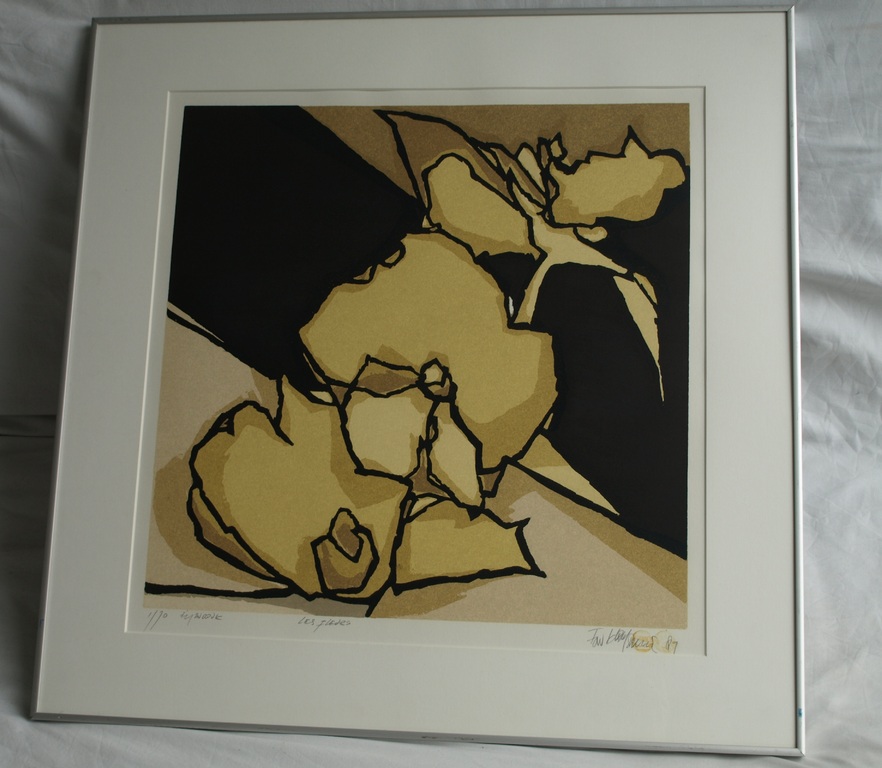 Fon Klement : Hoogdruk boardsnede , Les Fleurs - nr 1/70 - ingelijst - 1989 kopen? Bied vanaf 75!