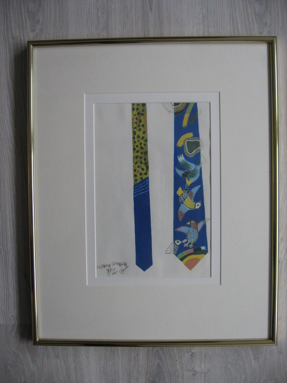 Corneille: Kleurenlitho, Stropdas Society Shop, 1987 kopen? Bied vanaf 59!