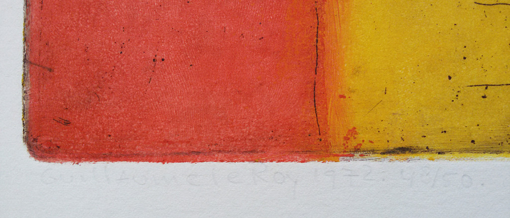 Guillaume Le Roy - Abstracte compositie, aquatint ets kopen? Bied vanaf 75!