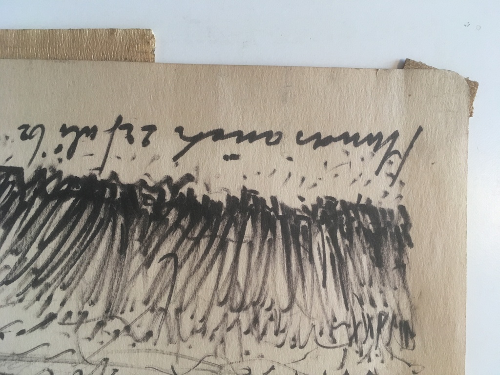 Onbekende Kunstenaar - Tekening met zwarte inkt -  Landschap Zonder Titel kopen? Bied vanaf 1!