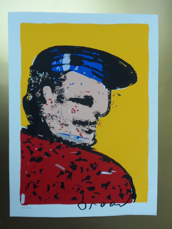 Herman Brood - zeefdruk genummerd 67 / 500 - verkocht voor € 61!