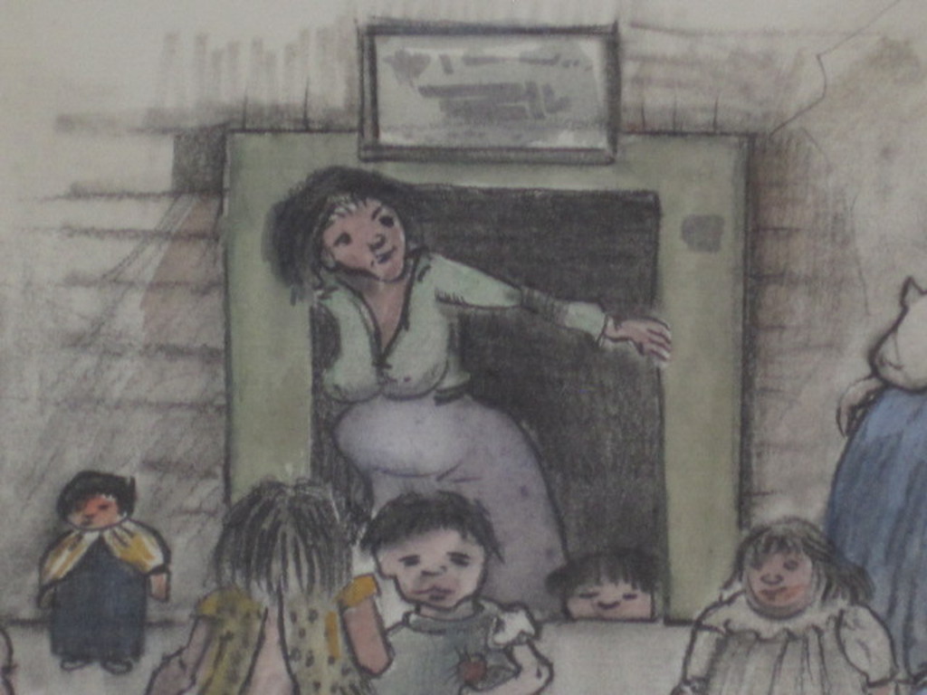 Louis van der Pol 1896-1982 aquarel "op het schoolplein" ca. 1930  kopen? Bied vanaf 1!