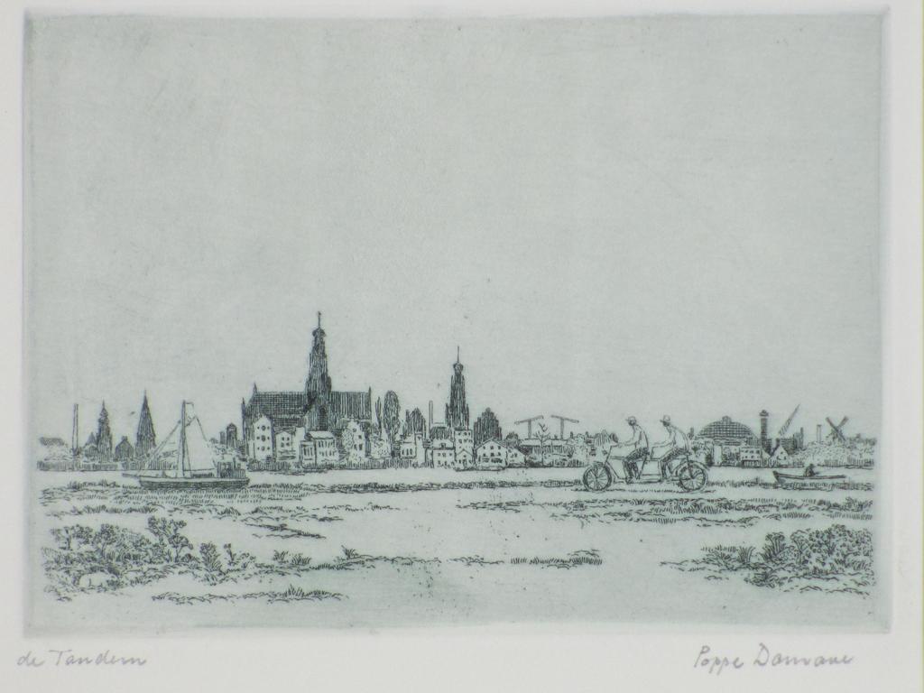 Poppe Damave, De Tandem, Ets verkocht voor € 55!