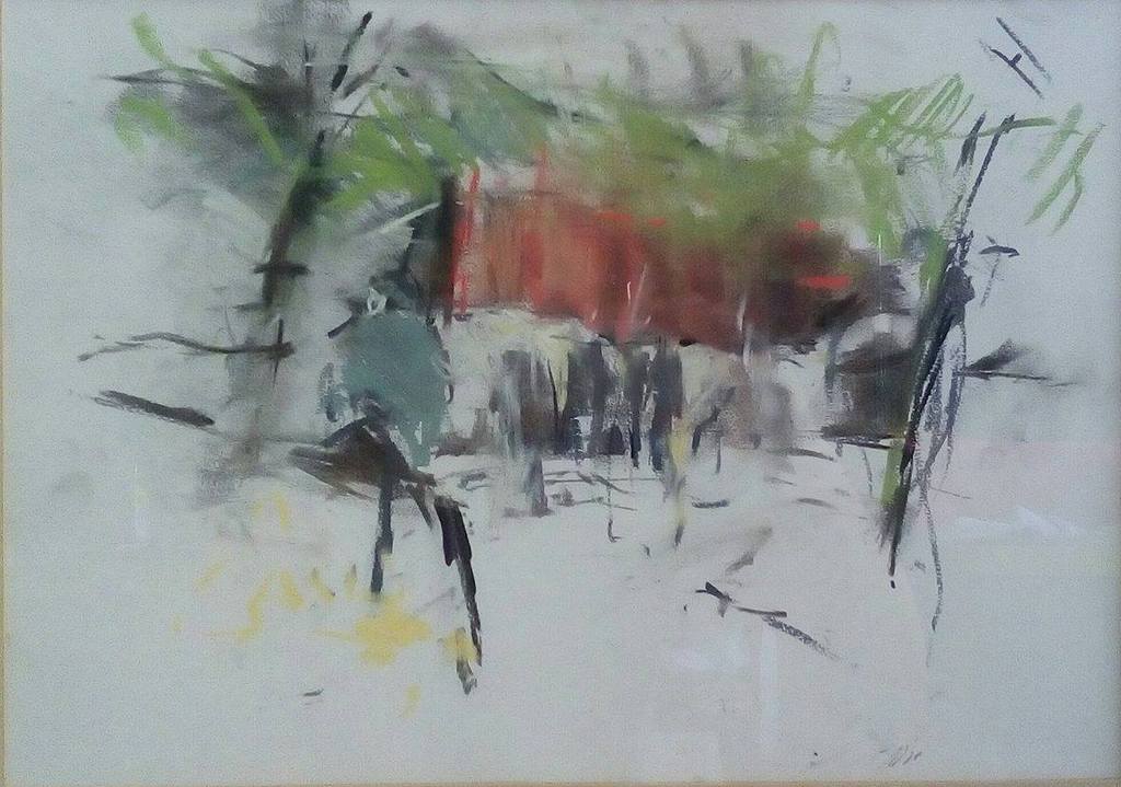 J.J.(Hans) Hellingwerf: Houtskool/Pasteltekening, 'Purmerend' verkocht voor € 60!