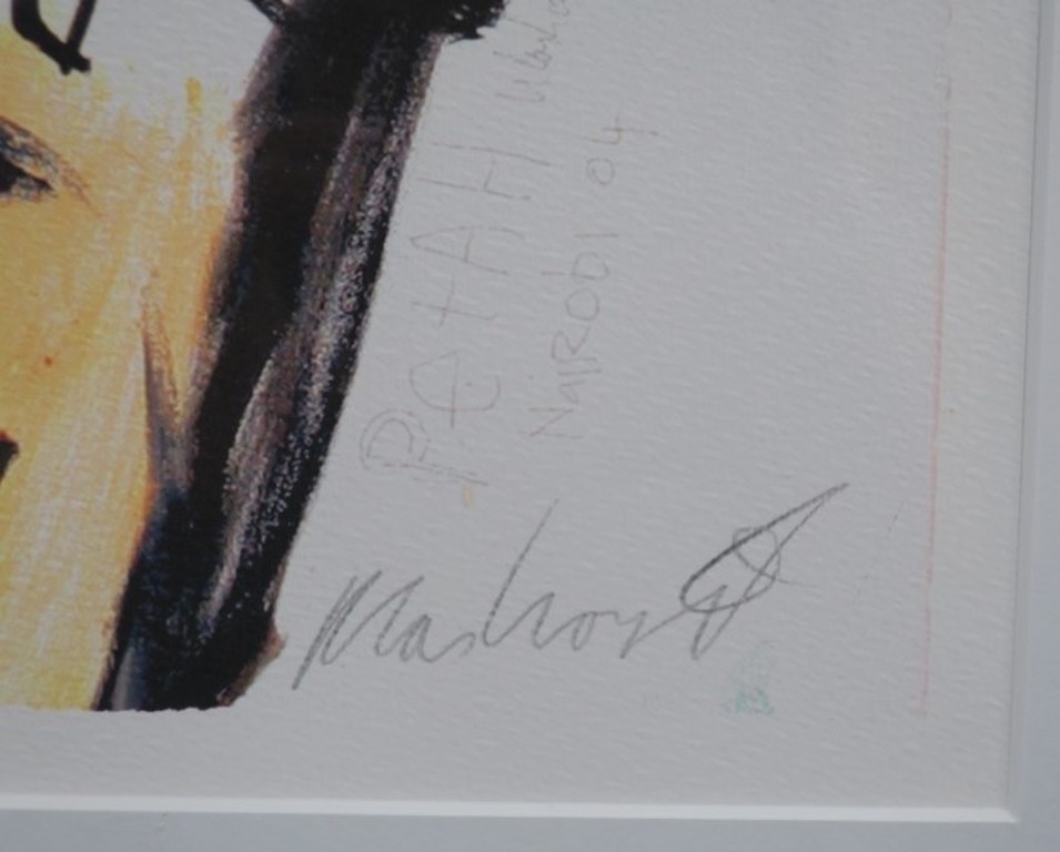 Peter Klashorst: Zeefdruk, Just 1 dollar - Ingelijst kopen? Bied vanaf 50!