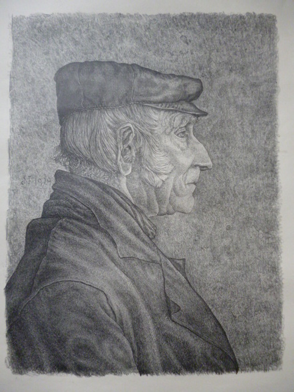 Jacob Nieweg - litho - Boer met pet kopen? Bied vanaf 35!