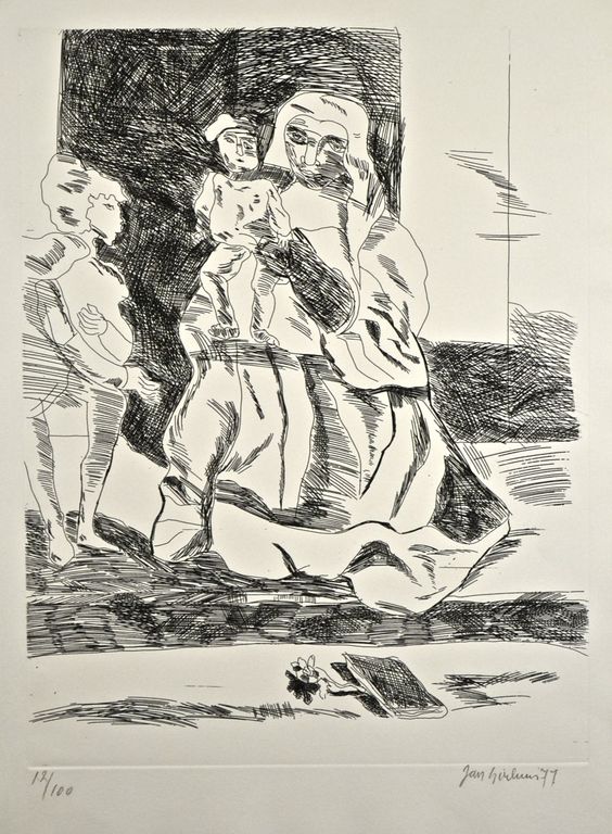 Jan Sierhuis: ets. Moeder en kind verkocht voor € 35!