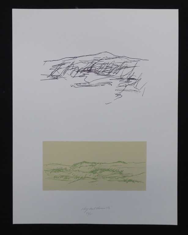 Christiaan Paul Damste: Zeefdruk, Twee landschappen kopen? Bied vanaf 1!