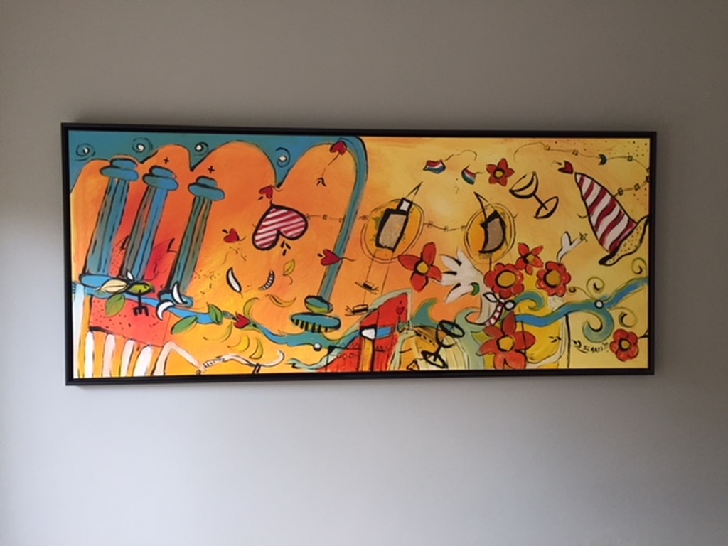 Schilderij op doek "het si si van venetië" van Miriam Slaats verkocht voor € 925!