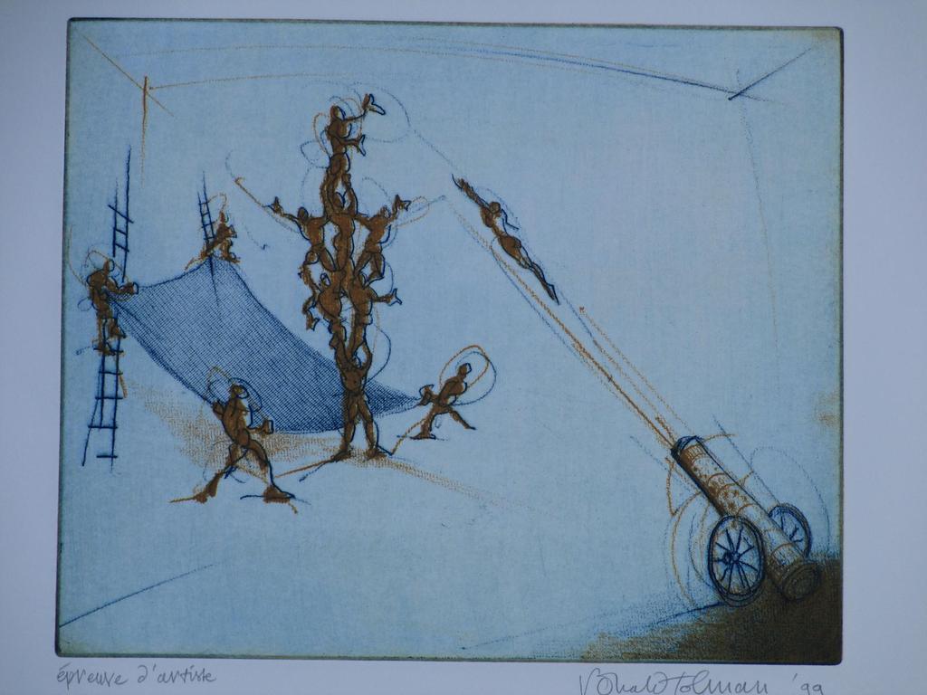 Ronald Tolman, Vrouwelijke kanonskogel, Kleurets verkocht voor € 70!