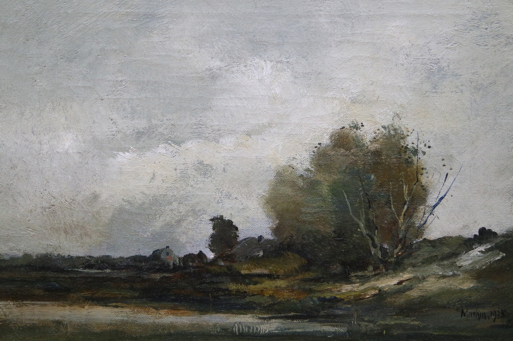 Antoon Markus (1870-1955) - olieverf op doek - landschap verkocht voor € 210!