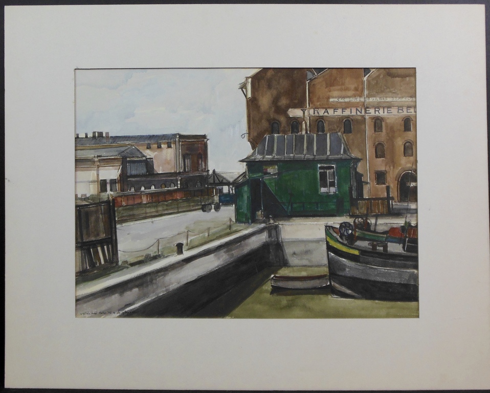 Marjan de Glopper: Aquarel, Vuilnishuis Antwerpen kopen? Bied vanaf 100!