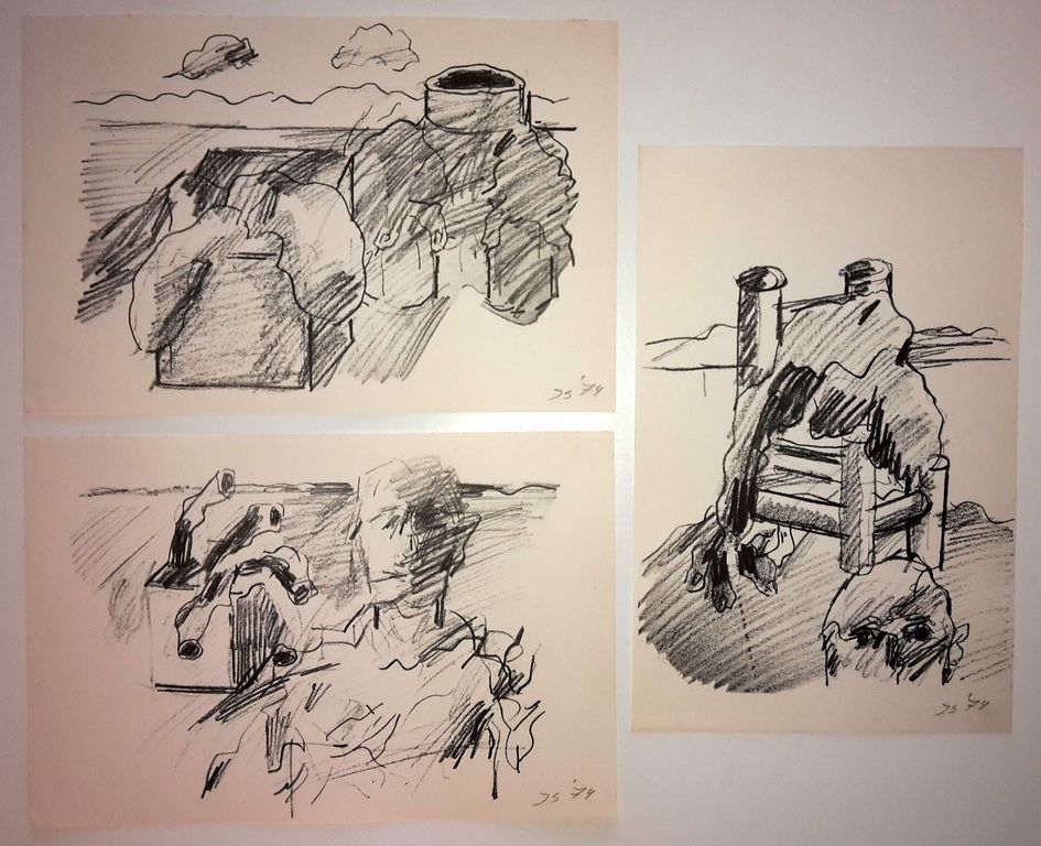 Jan Sierhuis - 3 met monogram gesigneerde litho's - 1973 kopen? Bied vanaf 1!