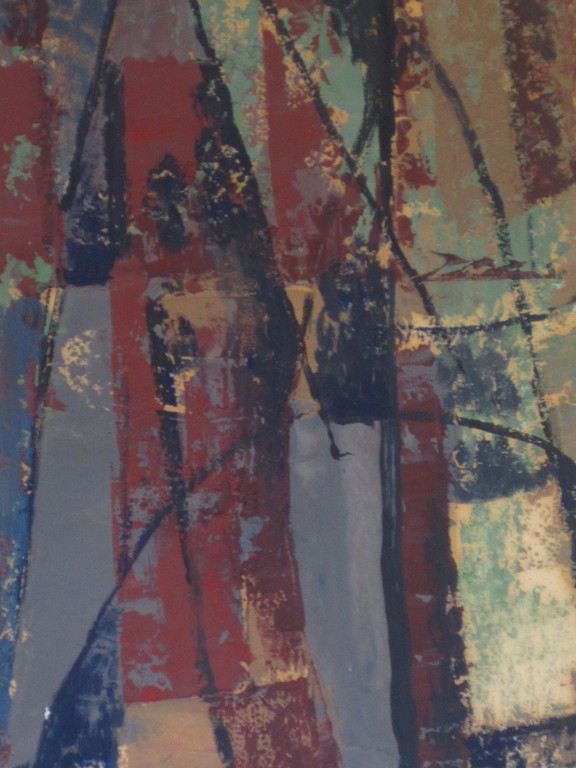 R.Franquinet 1915-1979 - abstracte compositie 1970 olieverf  kopen? Bied vanaf 1!