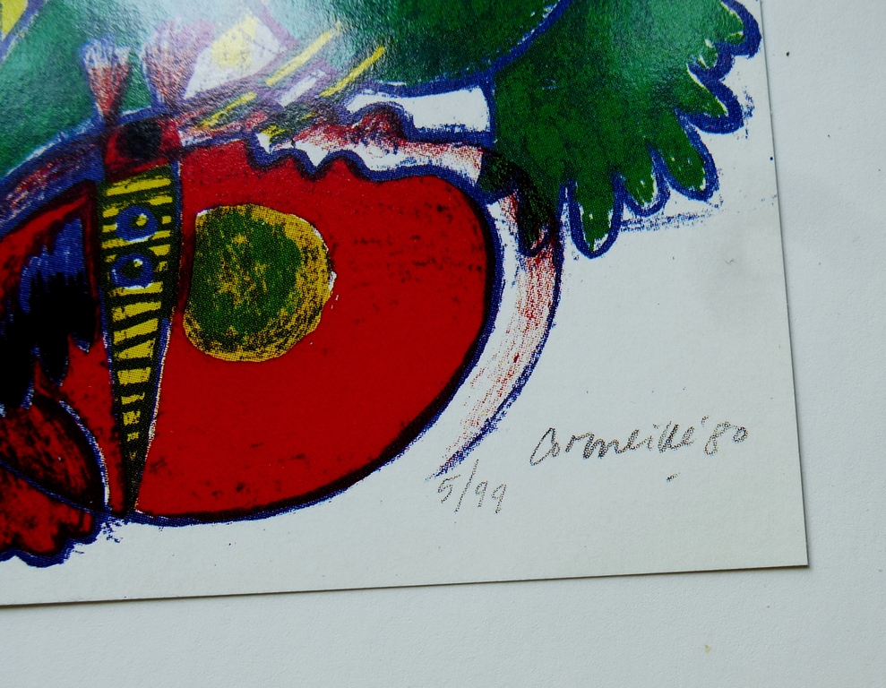 Corneille, litho: Femme et oiseaux, 1980, handgesigneerd kopen? Bied vanaf 1!
