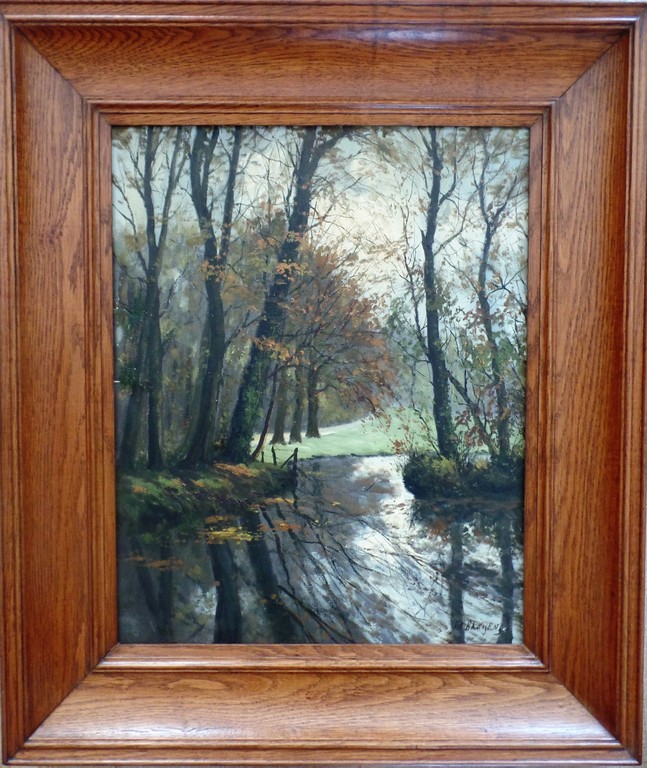 Frans Baaijens  -  Olieverf doek  -  Park Sonsbeek Arnhem verkocht voor € 75!