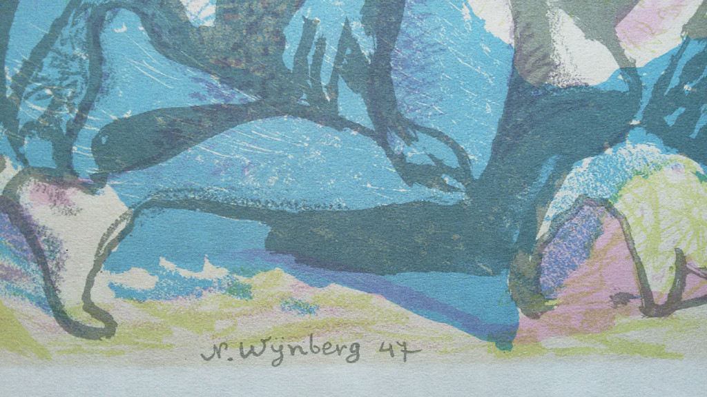 Nicolaas Wijnberg - Zuid-Franse visser, litho kopen? Bied vanaf 20!