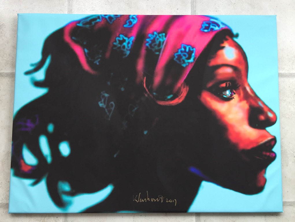 Peter Klashorst - Gesigneerde offsetdruk op katoen: Pop Art African Woman kopen? Bied vanaf 1!