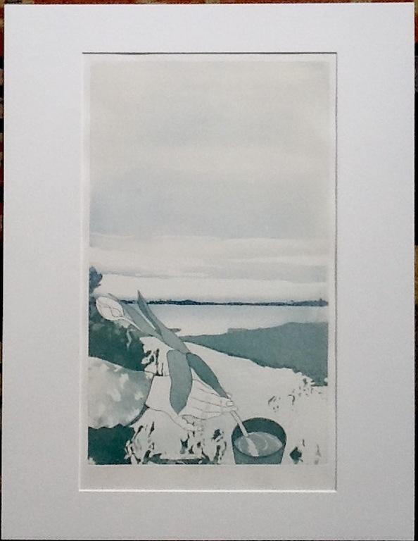 Sjoerd Bakker , Ets aquatint , gesigneerd verkocht voor € 65!