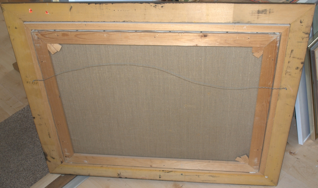 Boerenlandschap - olieverf op doek, groot - gesigneerd kopen? Bied vanaf 95!