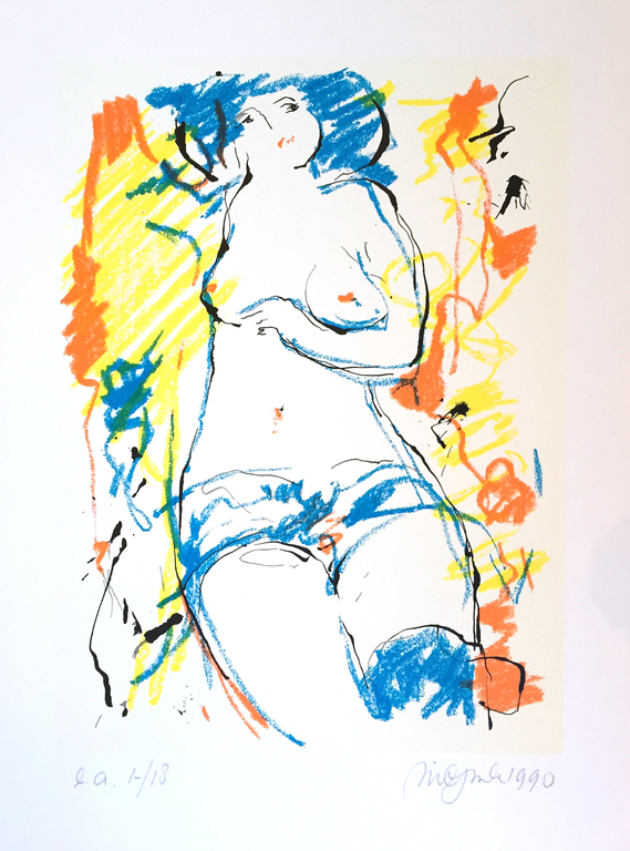 Nic Jonk - Nelly - Gesigneerde zeefdruk - E/A - 1990 kopen? Bied vanaf 75!