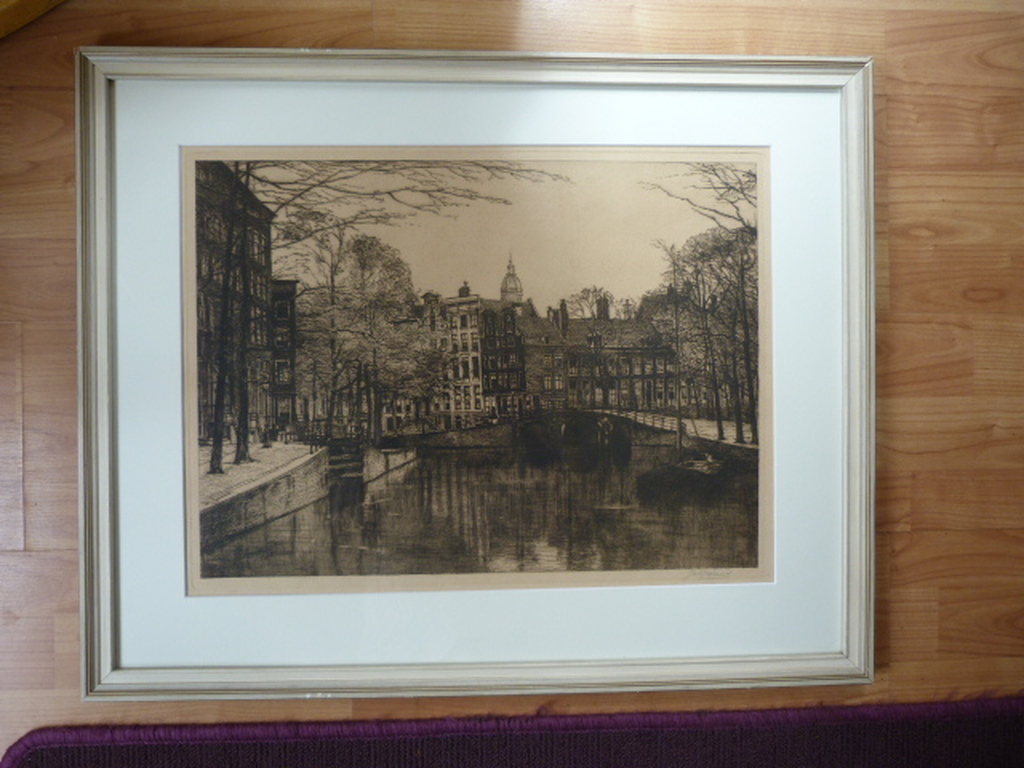  Johannes Josseaud (1880-1935) - Grachtengezicht – Amsterdam kopen? Bied vanaf 1!