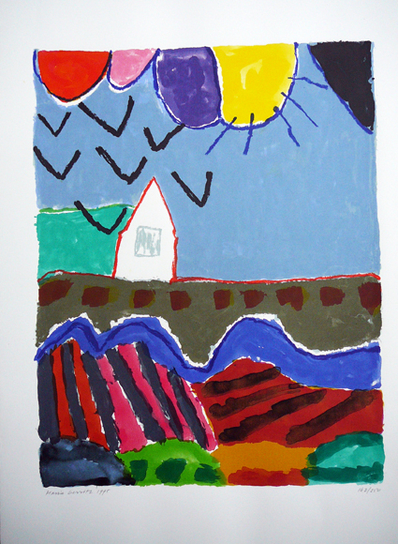 Harrie Gerritz: Landschap -zeefdruk 1995- kopen? Bied vanaf 50!