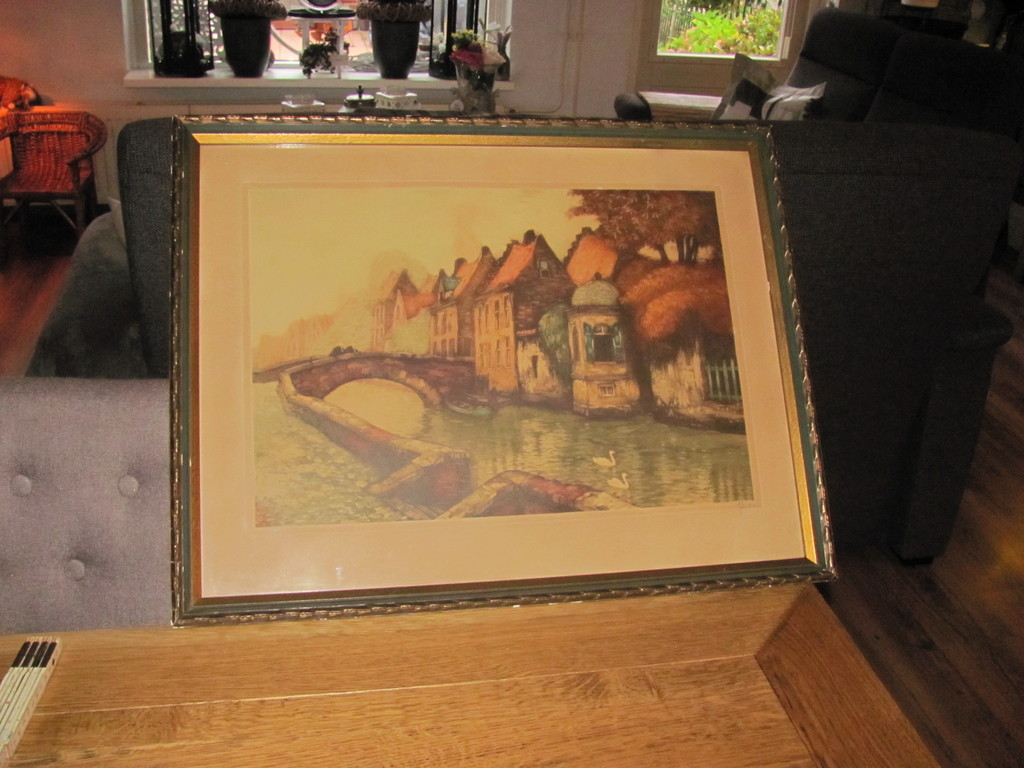 Kleuren ets Jef Codron (1882-1942) - Stadsgezicht Brugge kopen? Bied vanaf 10!