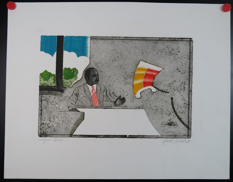 Sjoerd Bakker: Ets en Aquatint, Man kopen? Bied vanaf 1!