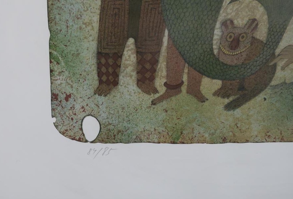 Adolf Born: Litho, Ontdekking van Amerika - Ingelijst kopen? Bied vanaf 100!