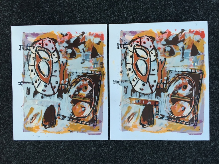 2 x John Lie A Fo   2 x originele zeefdruk / Litho gesigneerd  kopen? Bied vanaf 1!
