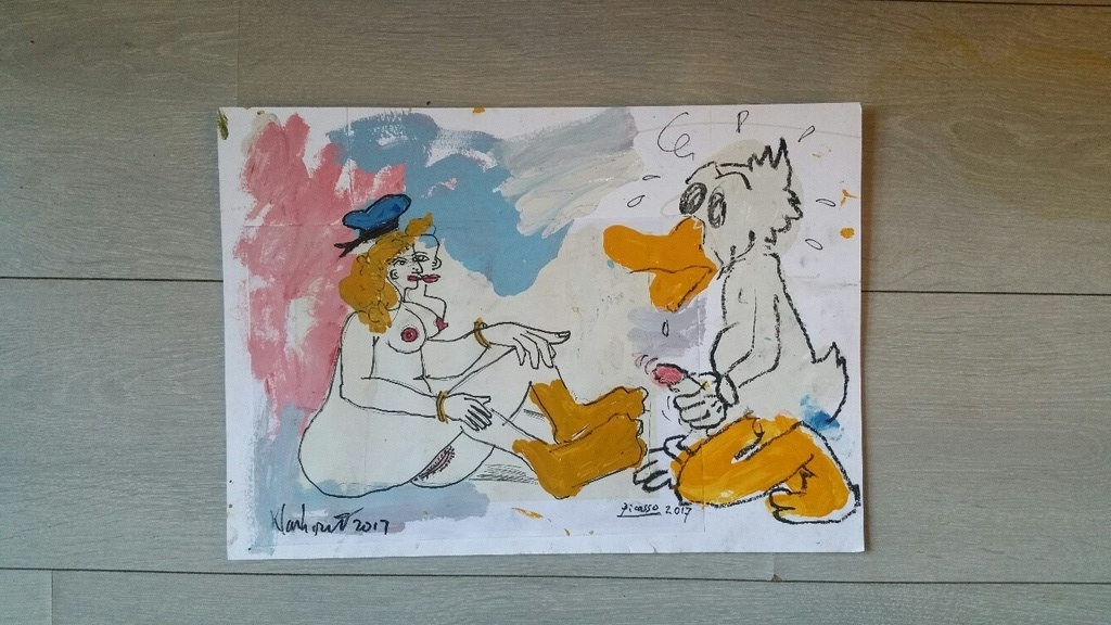 Peter Klashorst: Origineel werk, Dagobert Duck kopen? Bied vanaf 1!