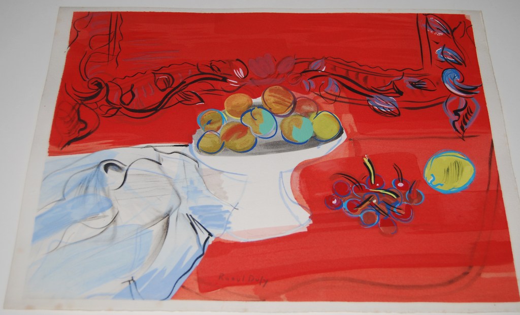 Raoul Dufy, litho, pochoir ingekleurd, 1952, 1/305 verkocht voor € 60!