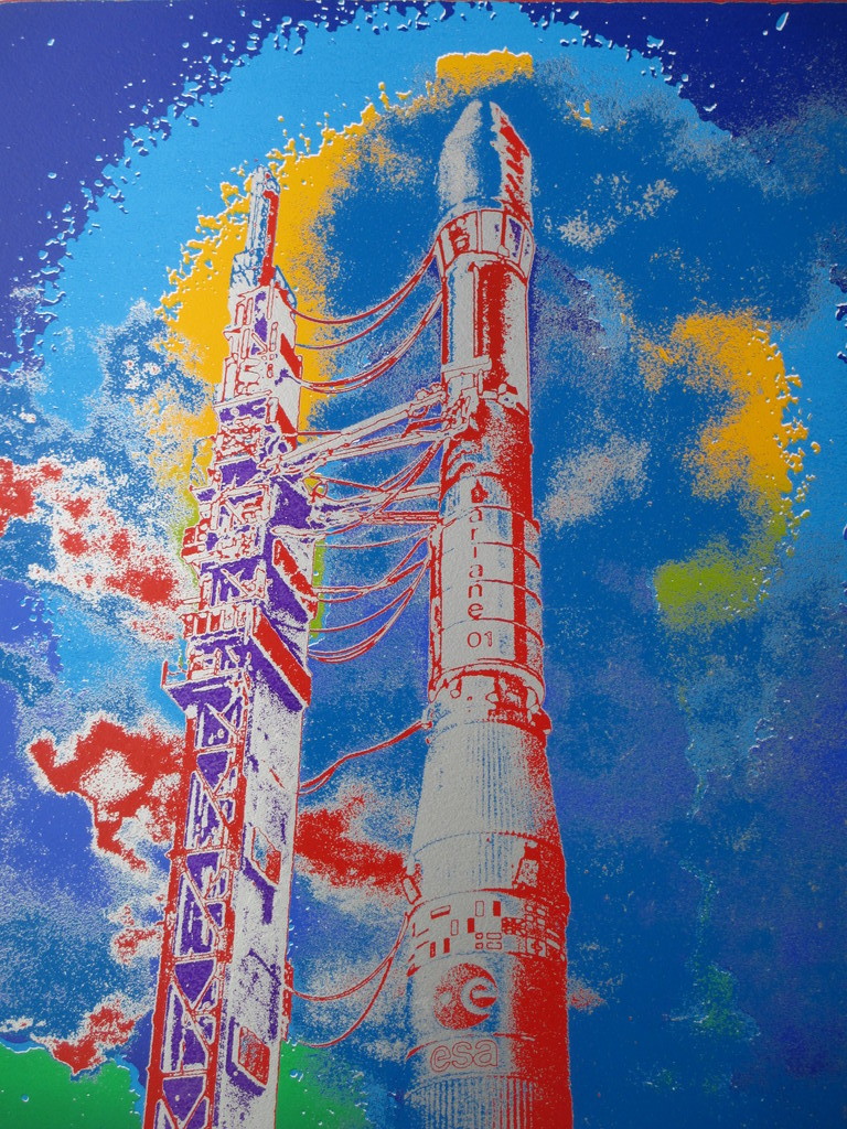 Henk van der Vet, Ariane 01 Lanceerbasis, Zeefdruk kopen? Bied vanaf 35!