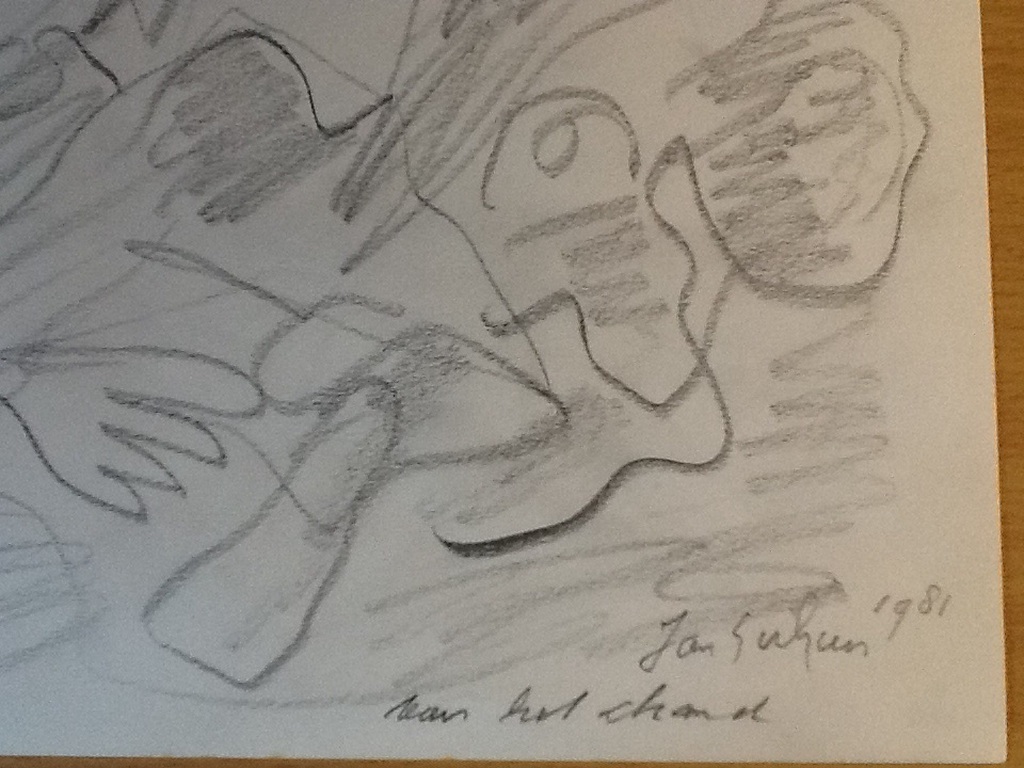 Jan Sierhuis: 2 tekeningen op papier: Aan zee, Naar het strand. kopen? Bied vanaf 75!