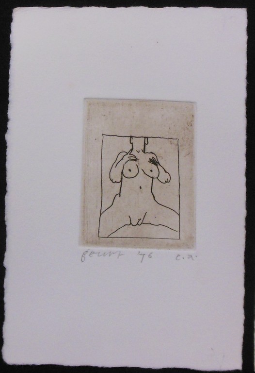 Geurt van Dijk: 3x Ets, Volle dame, Naakte vrouw en Gezicht kopen? Bied vanaf 20!