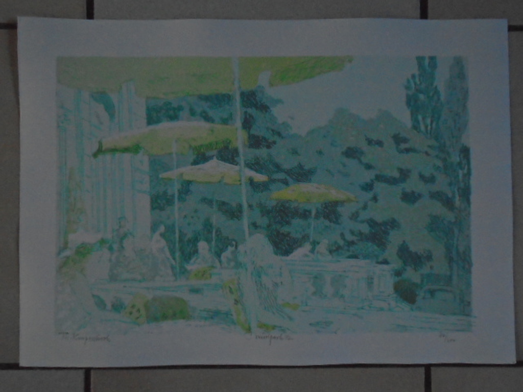 Theo Kurperskoek - kleurenlitho - Vondelpark (Amsterdam) kopen? Bied vanaf 50!