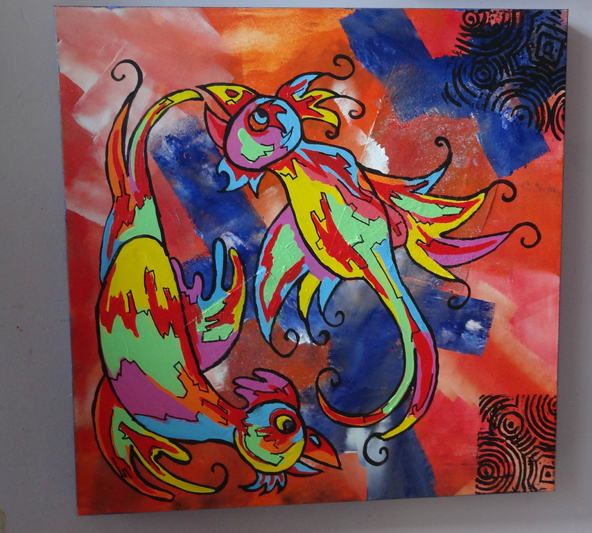 Circle of Freedom tweeluik 50/50 cm acryl op 3d doek Zippora Meijer kopen? Bied vanaf 45!