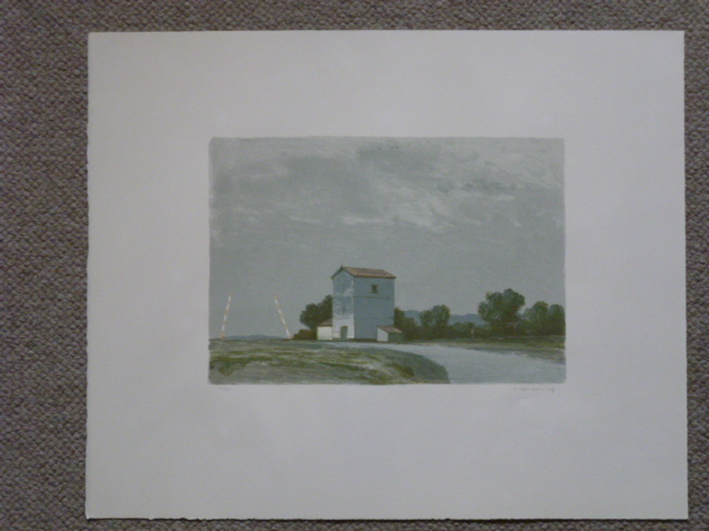 Mart Kempers - kleurenlitho - Spoorbomen bij huis kopen? Bied vanaf 40!