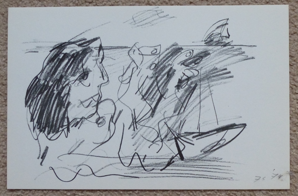 Jan Sierhuis, litho 2, 1974, handgesigneerd kopen? Bied vanaf 30!
