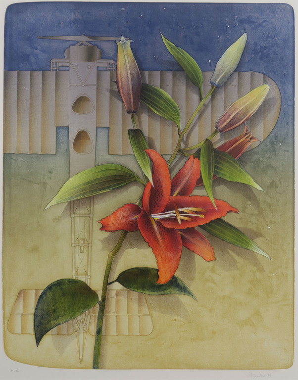 Ernst Hanke: Litho, Feuerlilie - Ingelijst kopen? Bied vanaf 35!