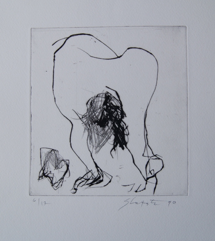 Ger Lataster abstracte ets gesigneerd - 1990 - oplage 17 ex. verkocht voor € 125!