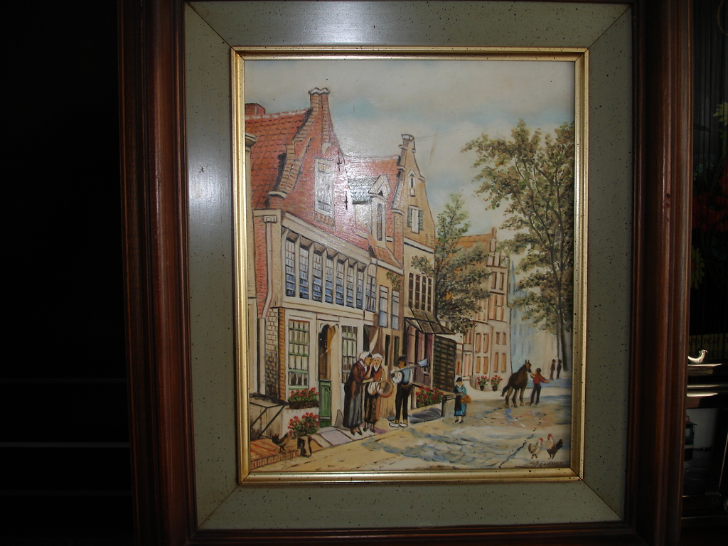 Judith Lansink-olieverf op hardboard-dorpsgezicht. kopen? Bied vanaf 1!