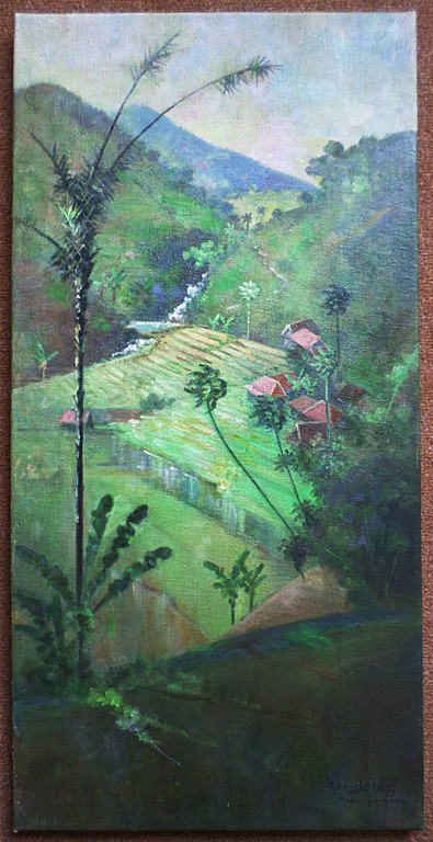 Omar Basalmah - Tjadas Pangeran, olieverf op doek (bijzonder formaat) kopen? Bied vanaf 65!