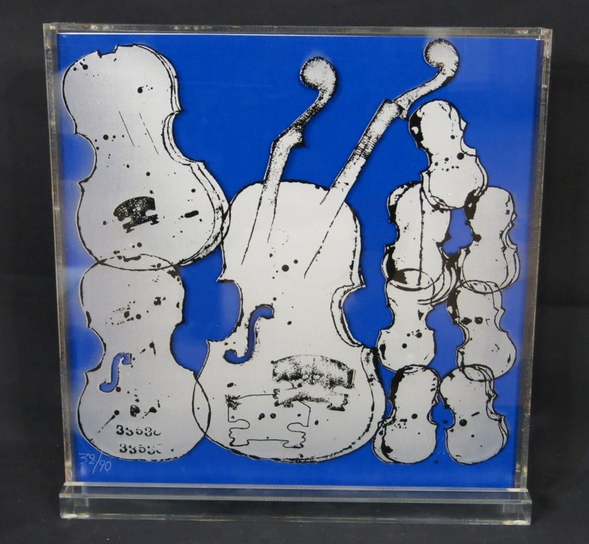 Arman: Zeefdruk op plexiglas + boek, Trio a Cordes kopen? Bied vanaf 200!