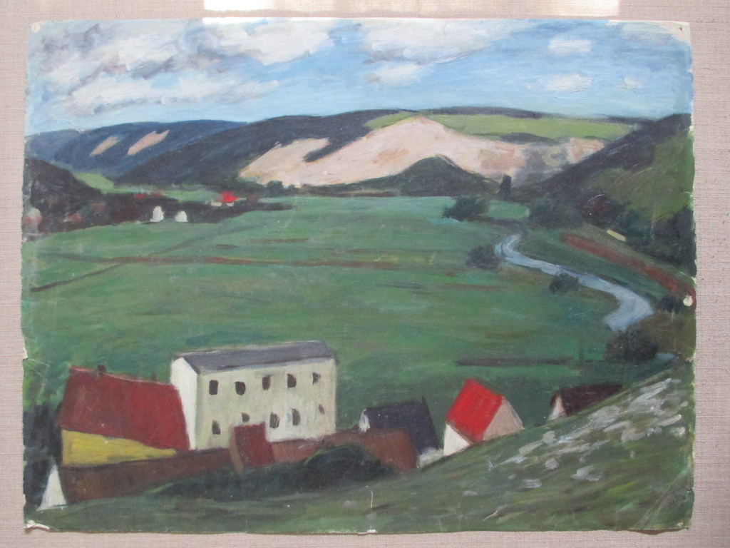 Onbekend, 5 schilderijen op papier, landschappen kopen? Bied vanaf 1!