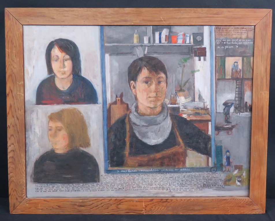 Marjan de Glopper: Olieverf op doek, Drie miskende voorrechten - Ingelijst kopen? Bied vanaf 180!