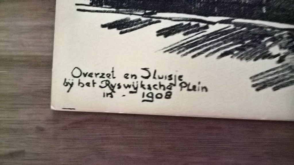 Eduard Houbolt, litho, Den Haag Overzet en Sluisje kopen? Bied vanaf 10!