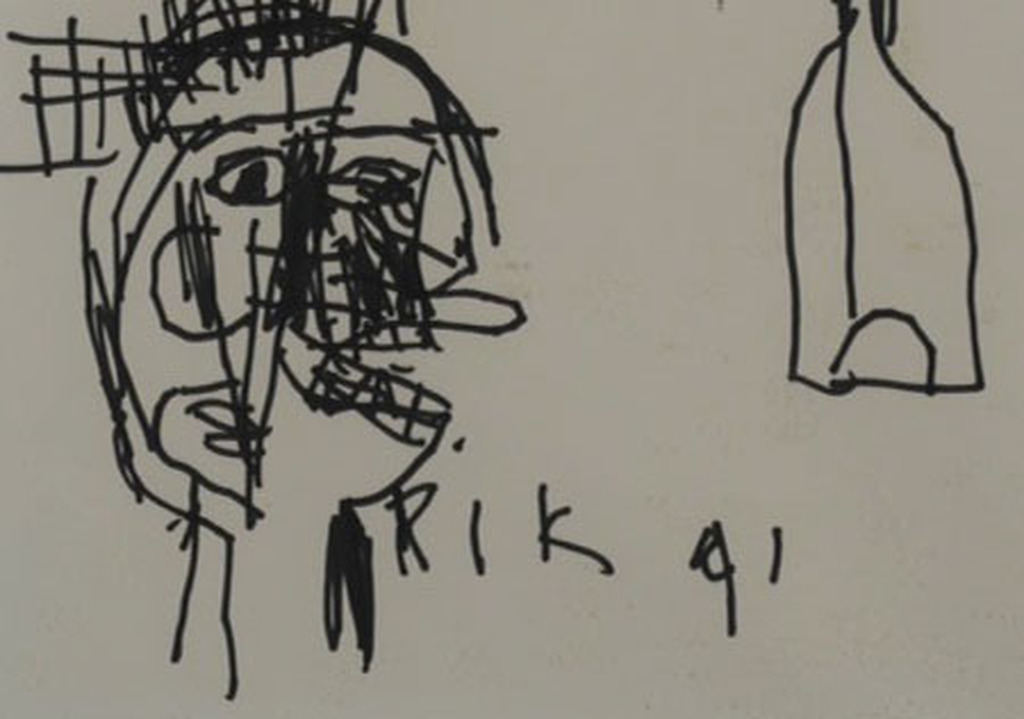 Rik van Iersel: Stifttekening, Z.T. Figuren - Ingelijst kopen? Bied vanaf 80!