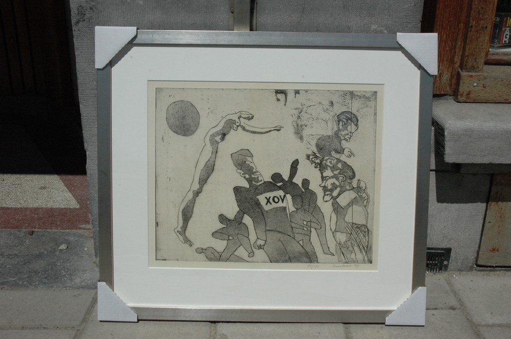 Grote Ets van Lucebert met de titel FOX kopen? Bied vanaf 200!